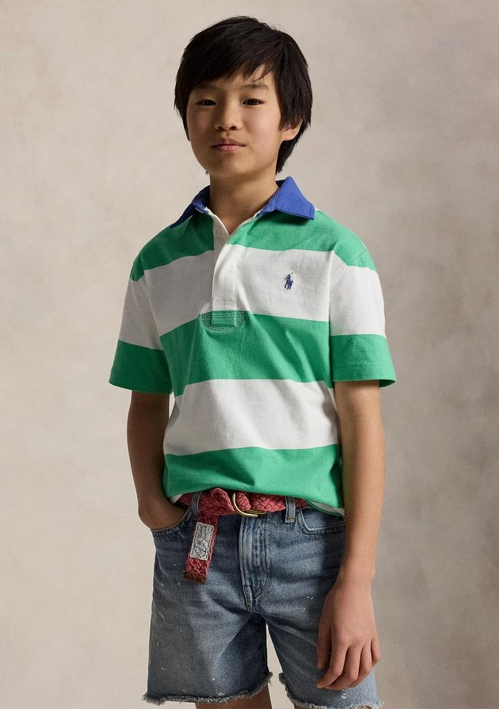 Ralph Lauren Boys 8-20 Striped Cotton Short-Sleeve Rugby Shirt