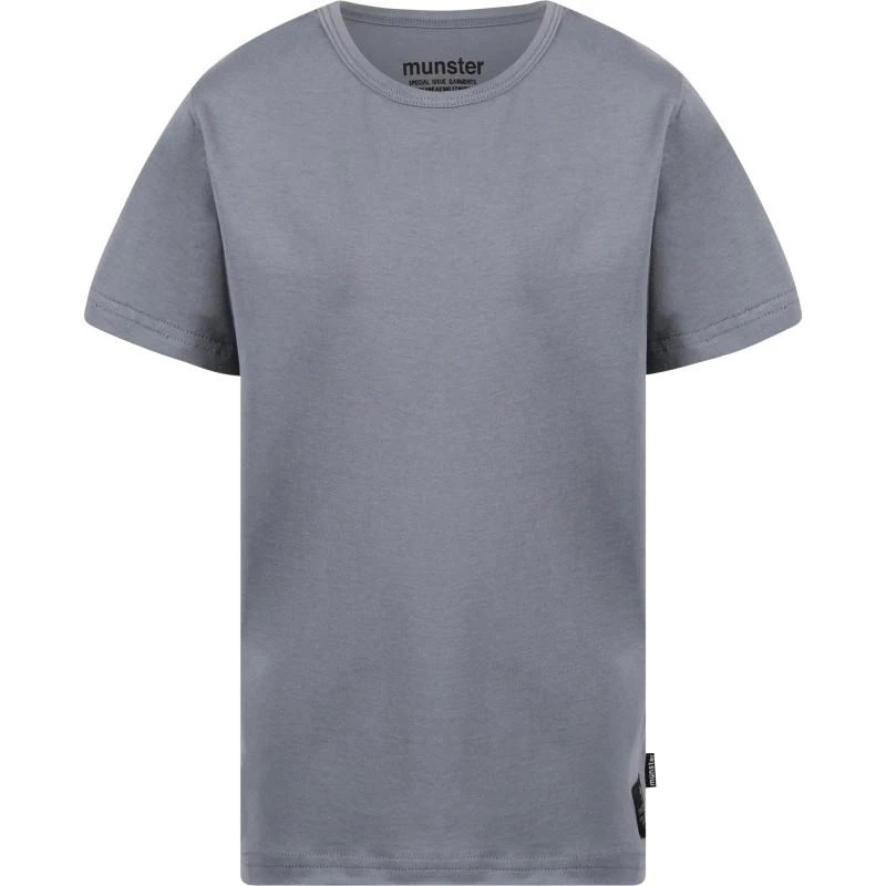 Munster Cotton logo t shirt in grey 1