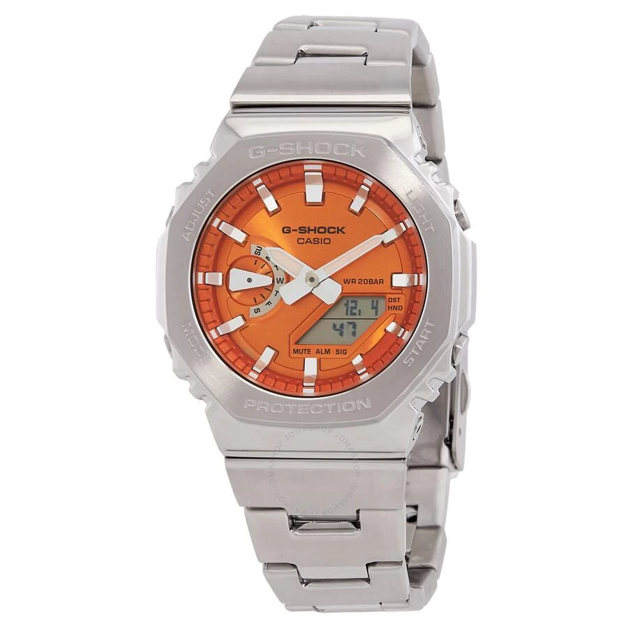 Casio G-Shock G-Steel 2100 Series Quartz Analog-Digital Orange Dial Men's Watch GM2110D-4A 1