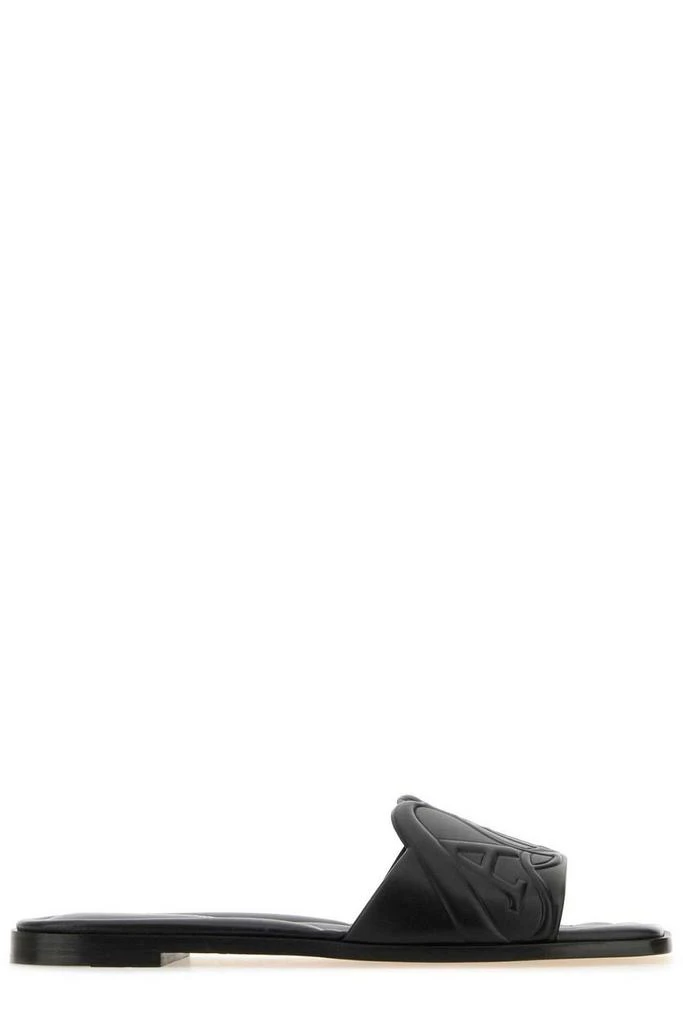 Alexander McQueen Alexander McQueen The Seal Embossed Slip-On Slides 1