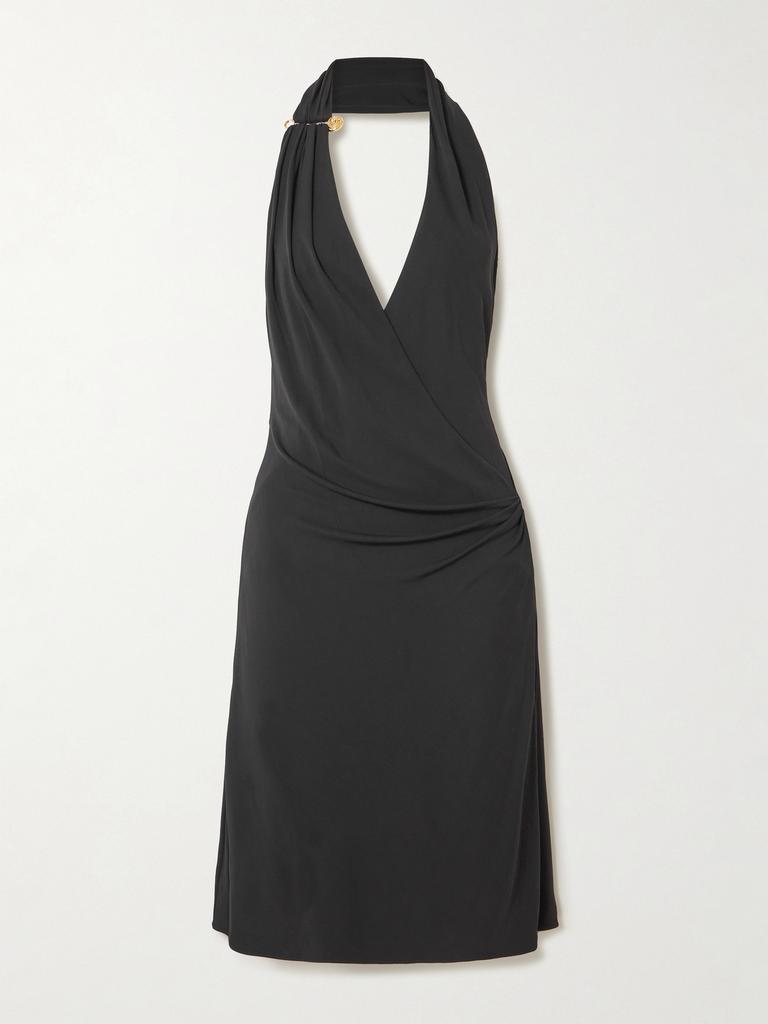 Versace Versace Black Cut-Out Hooded Maxi Dress - Jackets