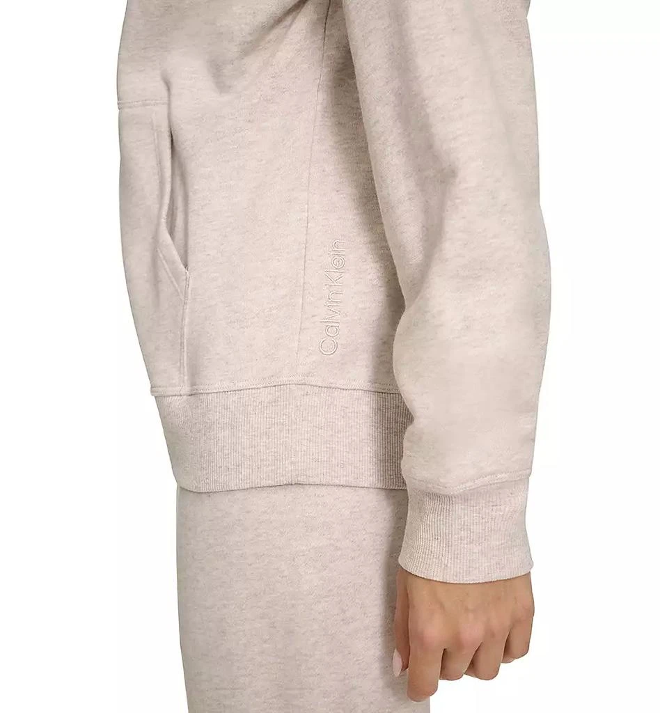Calvin Klein Women's Fleece Crop Zip-Front Long-Sleeve Hoodie 6