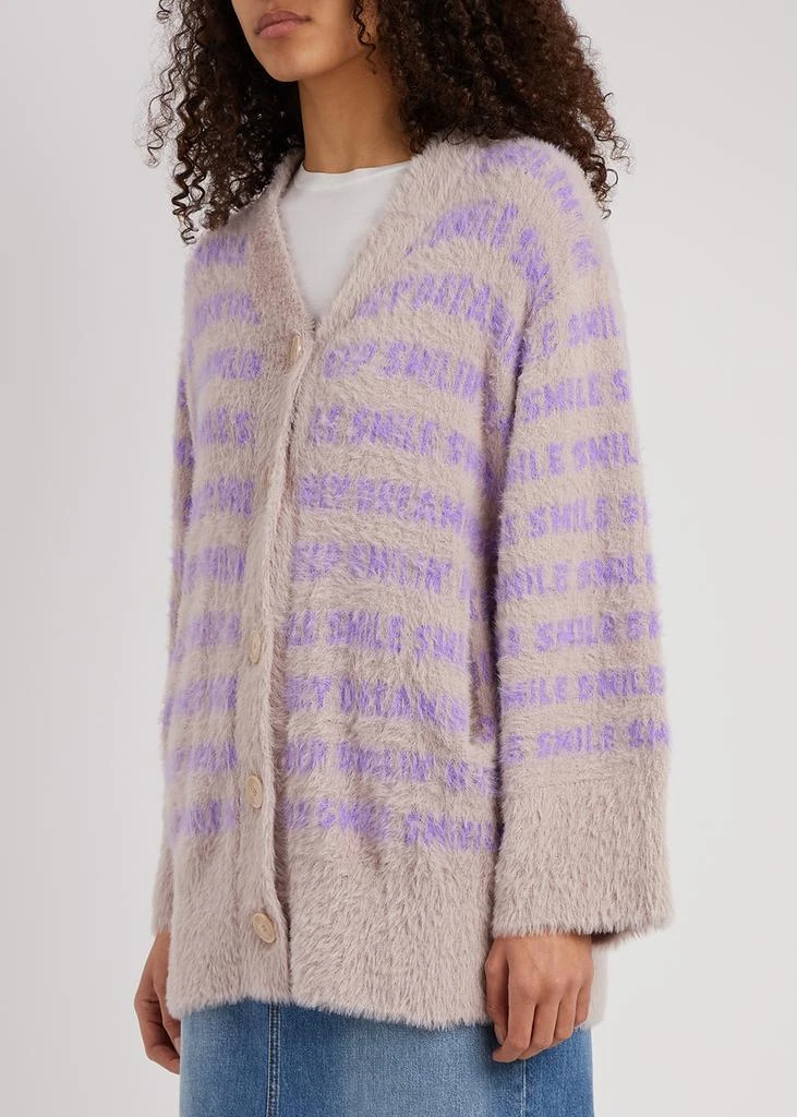 Stella McCartney Taupe textured-knit cardigan 2