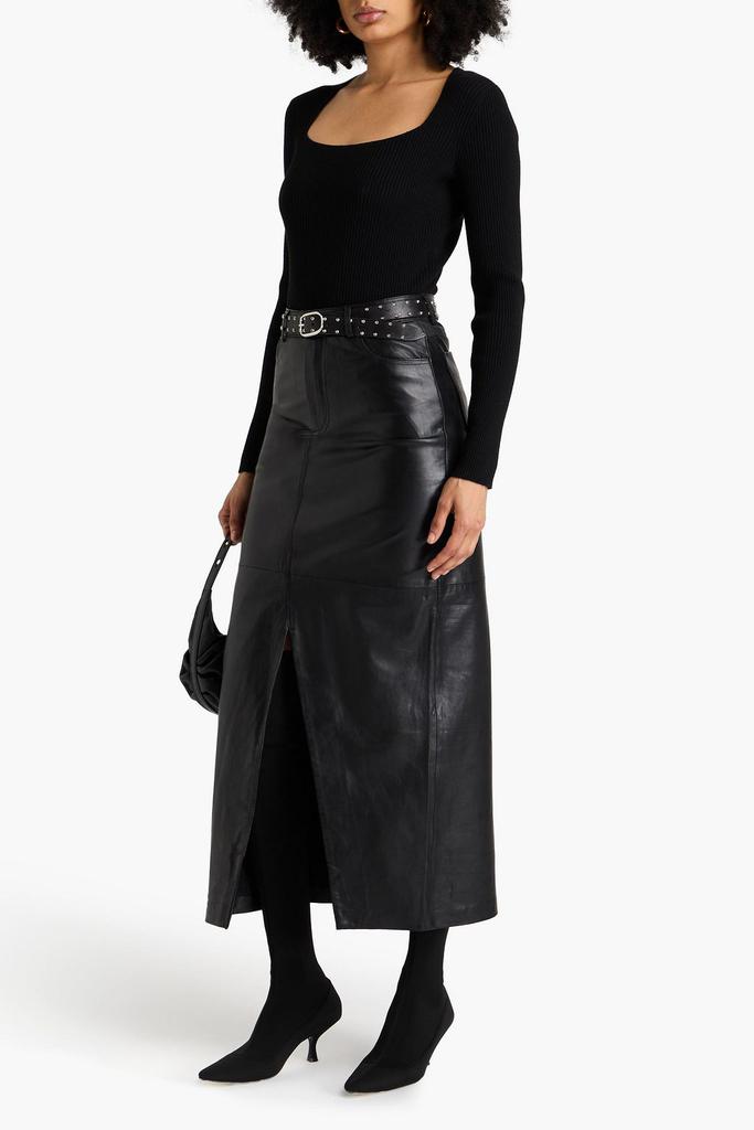 Muubaa Leather maxi skirt