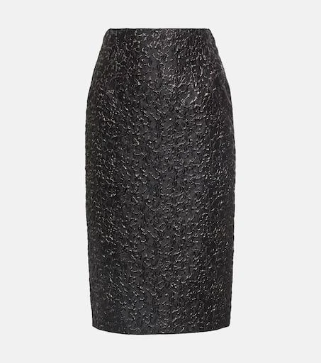 Versace Metallic jacquard pencil skirt 1