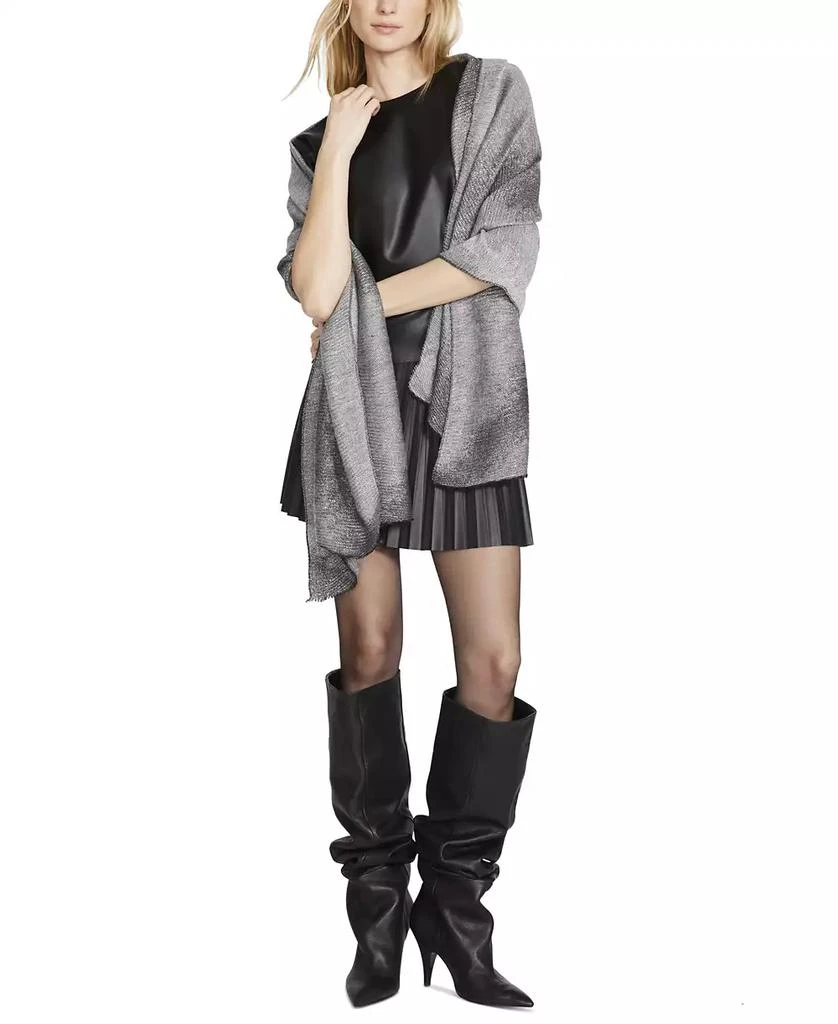 Steve Madden Women's Frayed Edge Pleat Scarf 2