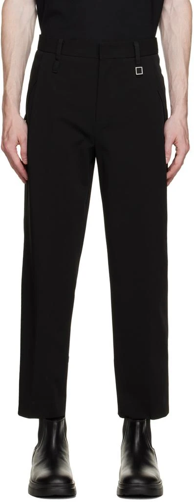 Wooyoungmi Black Turn-Up Trousers 1