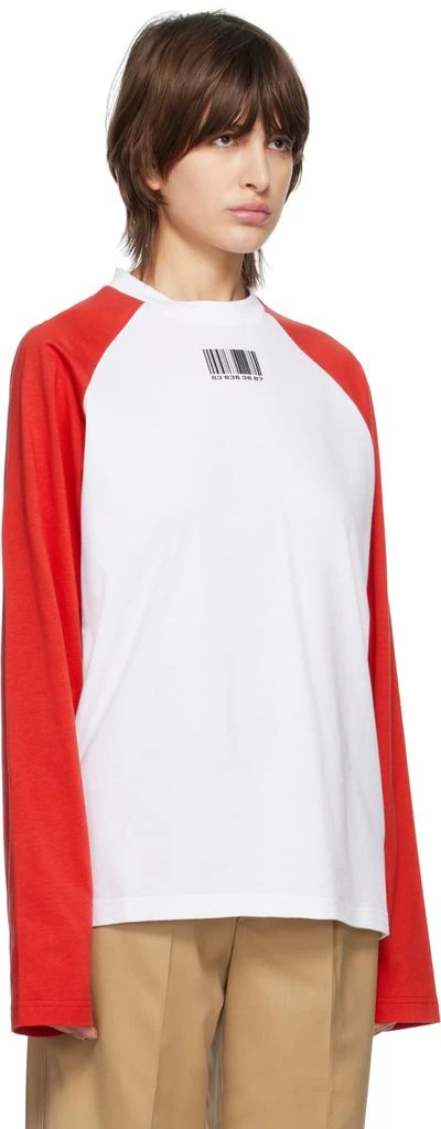VTMNTS Red Barcode Long Sleeve T-Shirt 2