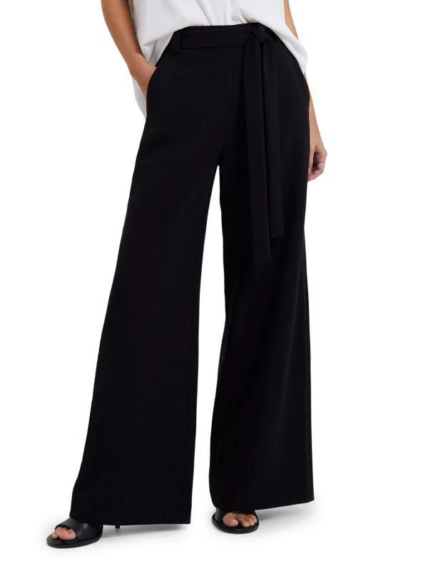 French Connection Whisper Straight Fit Wide Leg Pants 1