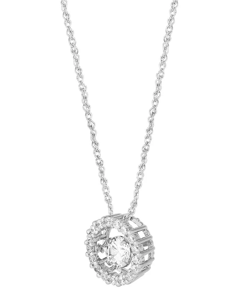 Grown With Love Lab Grown Diamond Openwork Halo Pendant Necklace (3/4 ct. t.w.) in 14k White Gold, 16" +2" extender 3