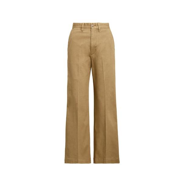 Ralph Lauren Wide-leg cotton twill pants