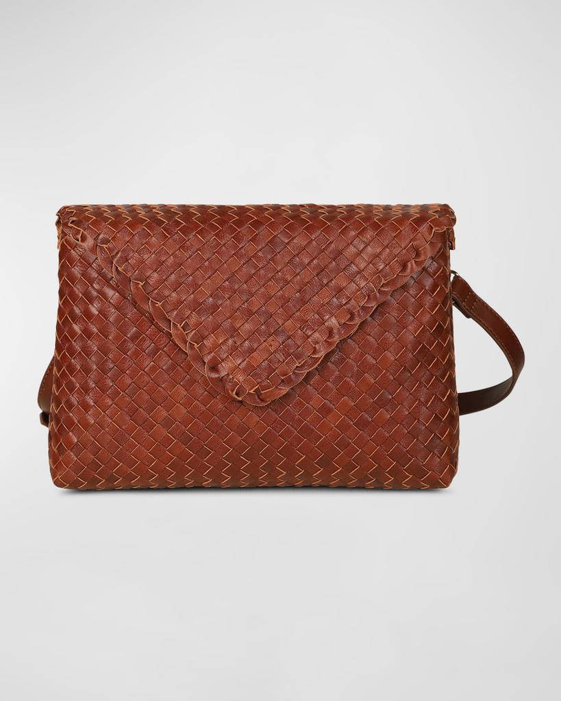 Rafe Jamie Envelope Woven Leather Clutch Bag