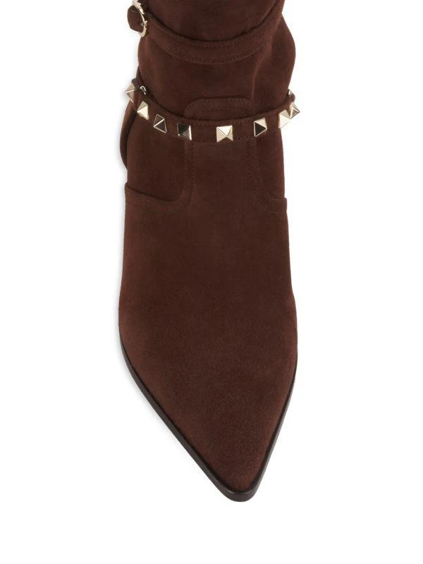 Valentino 38MM Rockstud Leather Ankle Boots 5