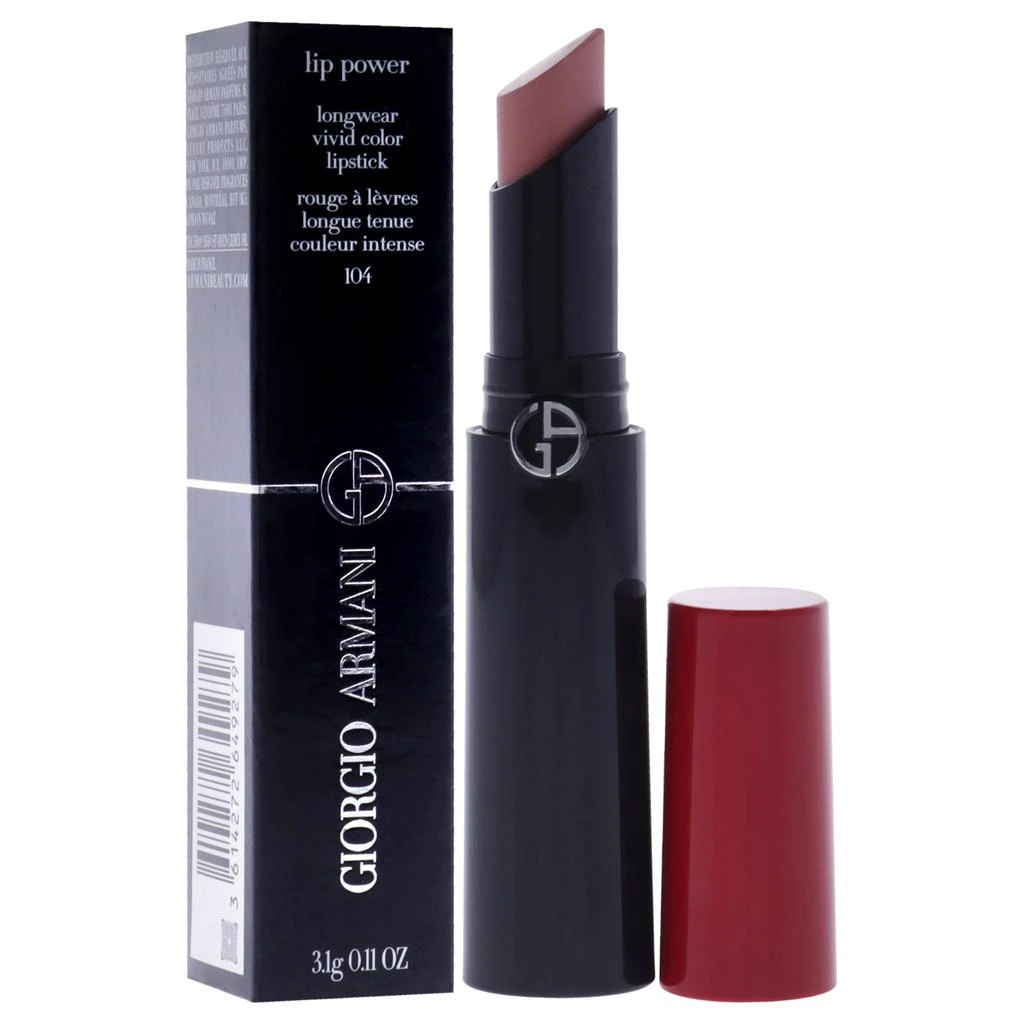 Giorgio Armani Lip Power Longwear Vivid Color Lipstick - 104 Selfless Tempting by  for Women - 0.11 oz Lipstick 3