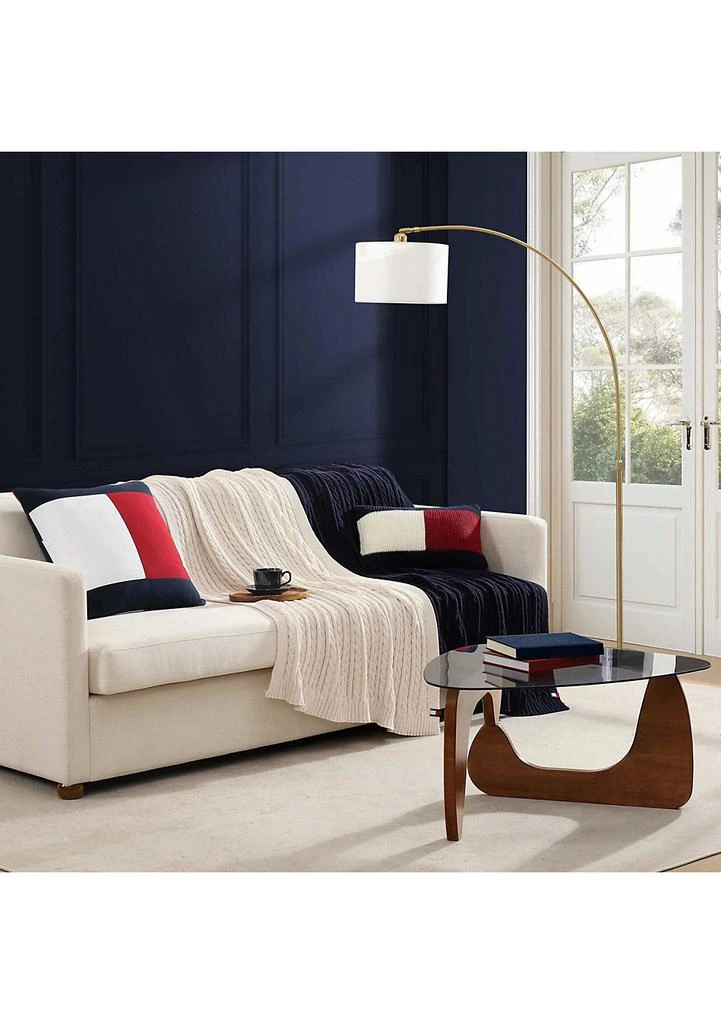 Tommy Hilfiger TH Rib Knit Flag Decorative Pillow 3
