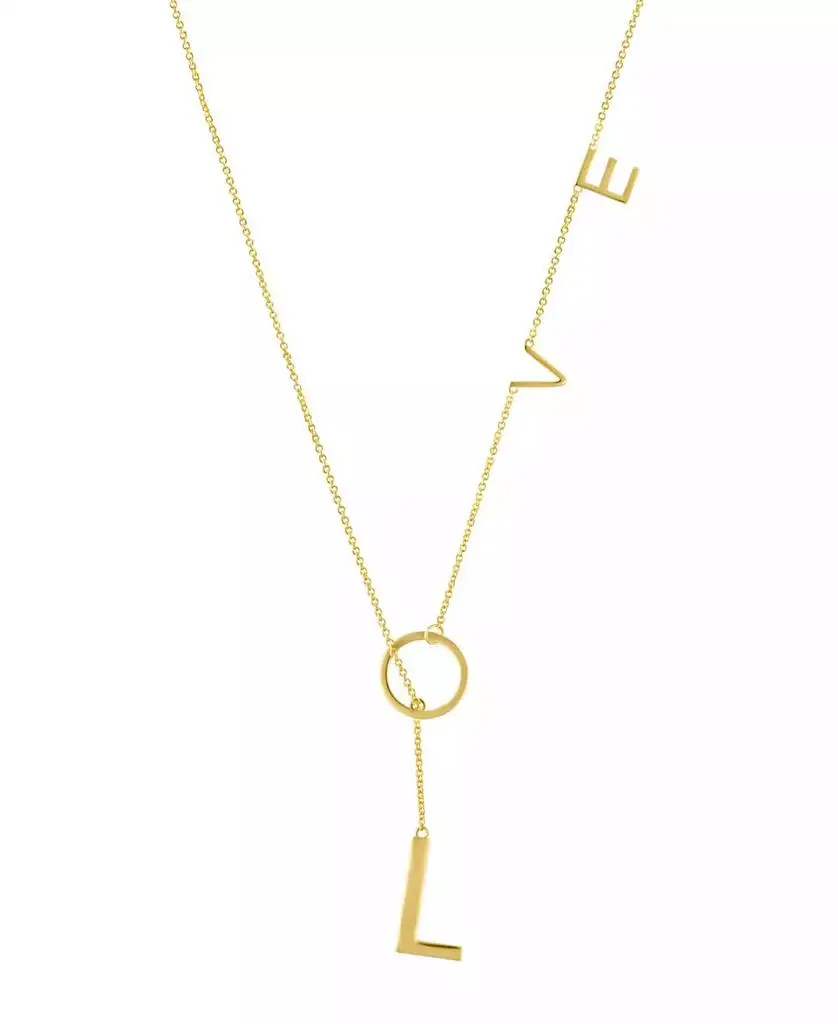 St. Moran Gold Adjustable Love Lariat Necklace