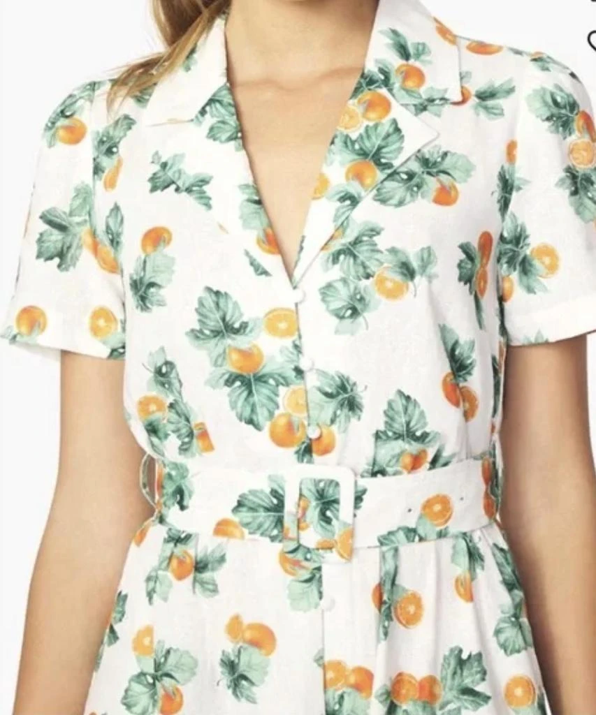 WeWoreWhat Camp Collar Linen Shirt Dress In Multi 1