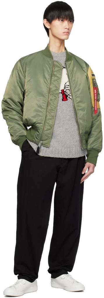 the Shepherd UNDERCOVER Khaki fragment design & Alpha Industries Edition Reversible Bomber Jacket 5