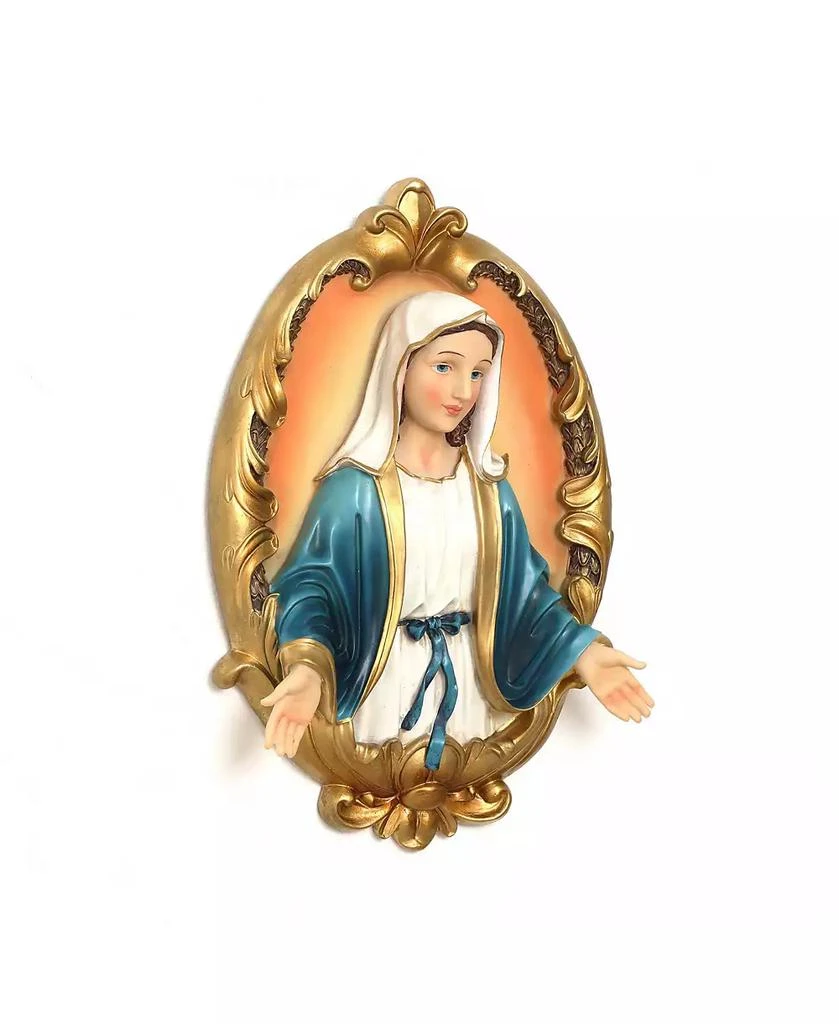 LuxenHome Blessed Virgin Mary Wall Plaque, Oval Religious Decor for Home 
Prayer Space 8