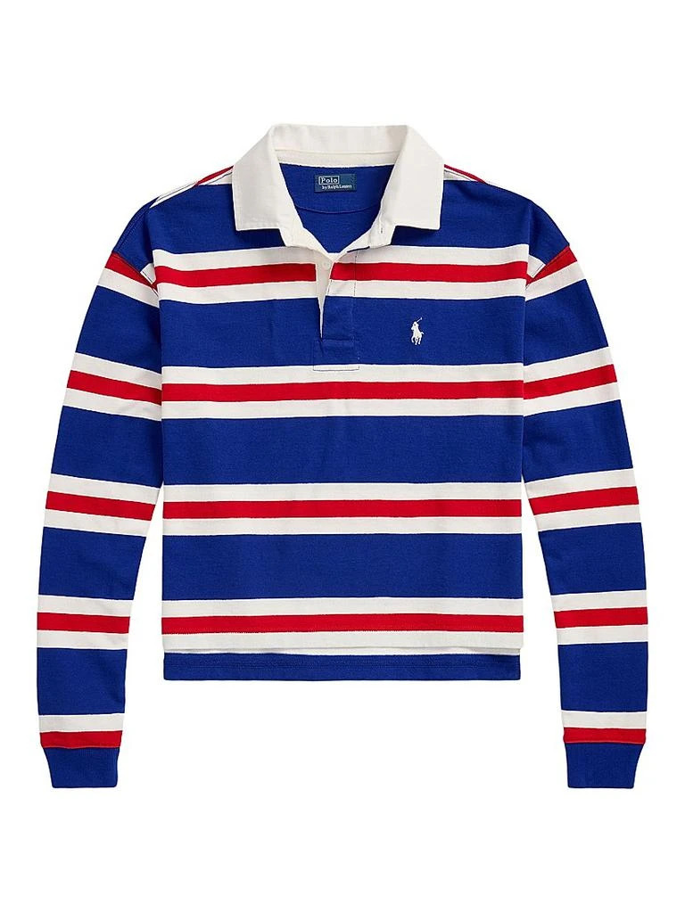 Ralph Lauren Striped Jersey Cropped Rugby Shirt 1