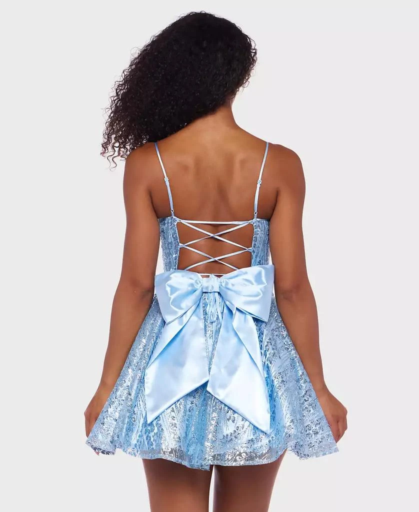 Alex & Sophia Juniors' Glitter Fit & Flare Dress 5