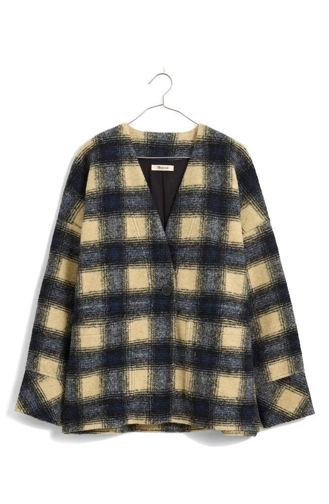 Madewell Brushed Jacquard Wrap Front Cardigan