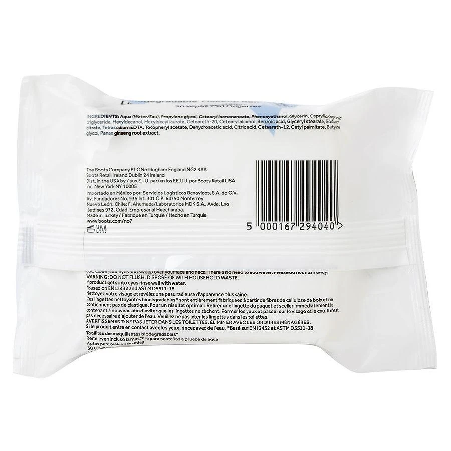 No7 Biodegradable Makeup Removing Wipes 6