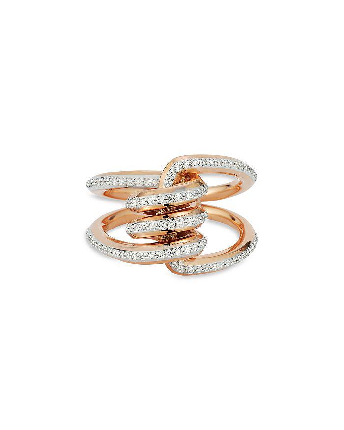 Walters Faith 18K Rose & White Gold Huxley Diamond Coil Link Ring