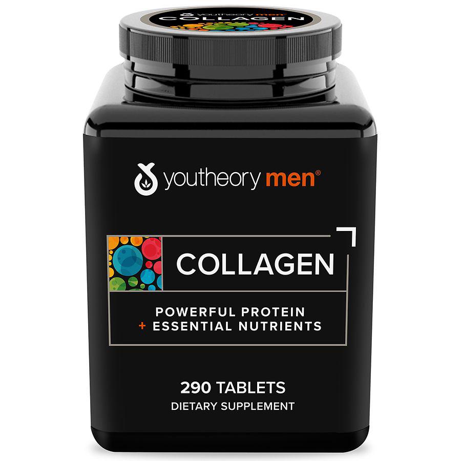 Youtheory Men's Collagen with Vitamin C, Biotin and 18 Amino Acids, Tablets