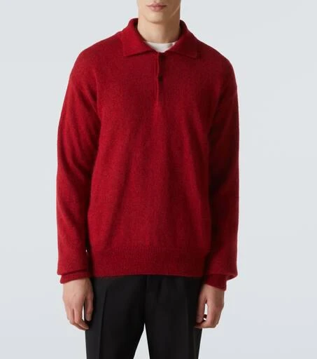 The Row Gere silk and mohair tweed polo sweater 3