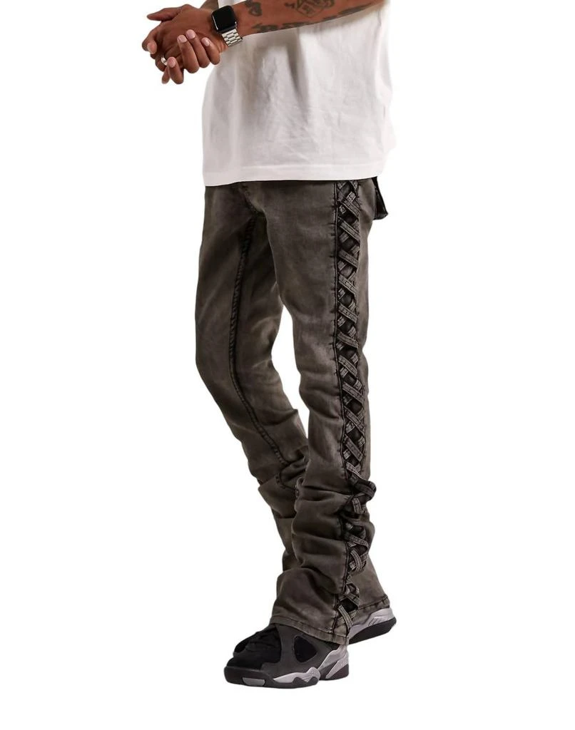 SERENEDE Men's River Stacked Jean In Grey 2
