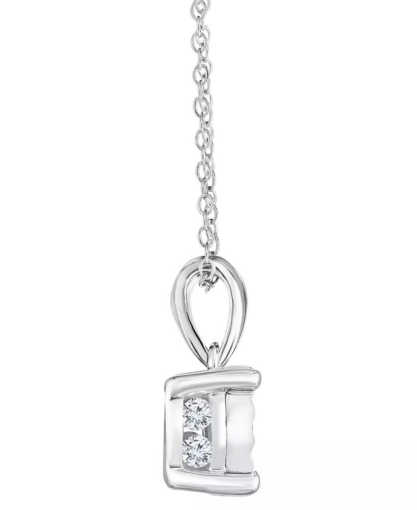 TruMiracle Diamond Round Cluster 18" Pendant Necklace (1/2 ct. t.w.) in 14k White Gold