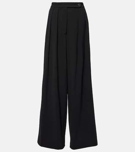 Dries Van Noten Pleated wool-blend pants 1
