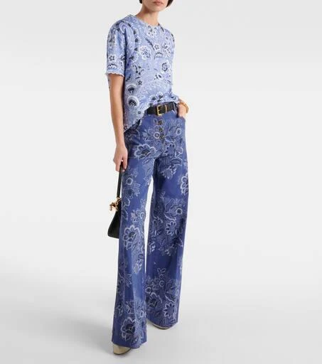 ETRO Printed cotton jersey T-shirt 2