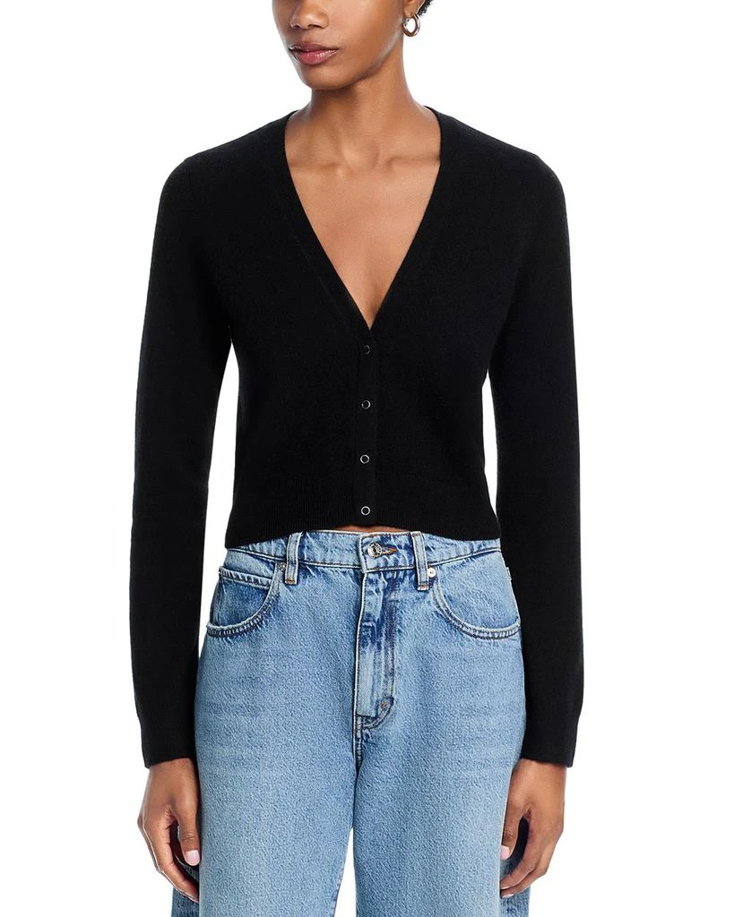 AQUA AQUA 100% Cashmere V Neck Cardigan - Exclusive 1