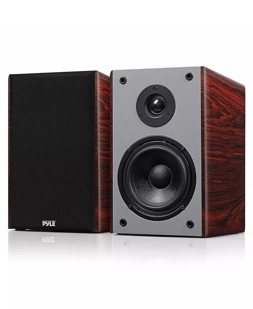 Pyle 5.25 Home Theater Bookshelf Speakers - 2-Way HiFi Sound with Wall Mount Bracket (PHQBS53CH)