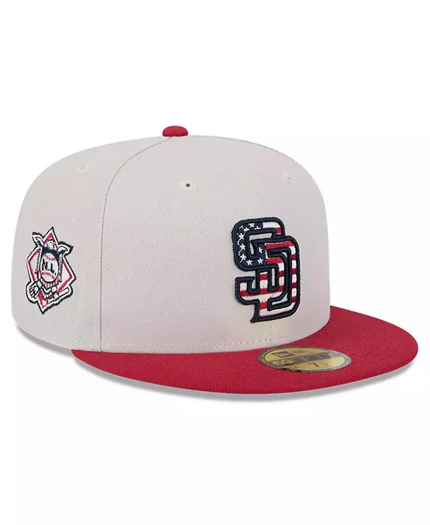 New Era Men's Red San Diego Padres 2024 Fourth of July 59FIFTY Fitted Hat 1
