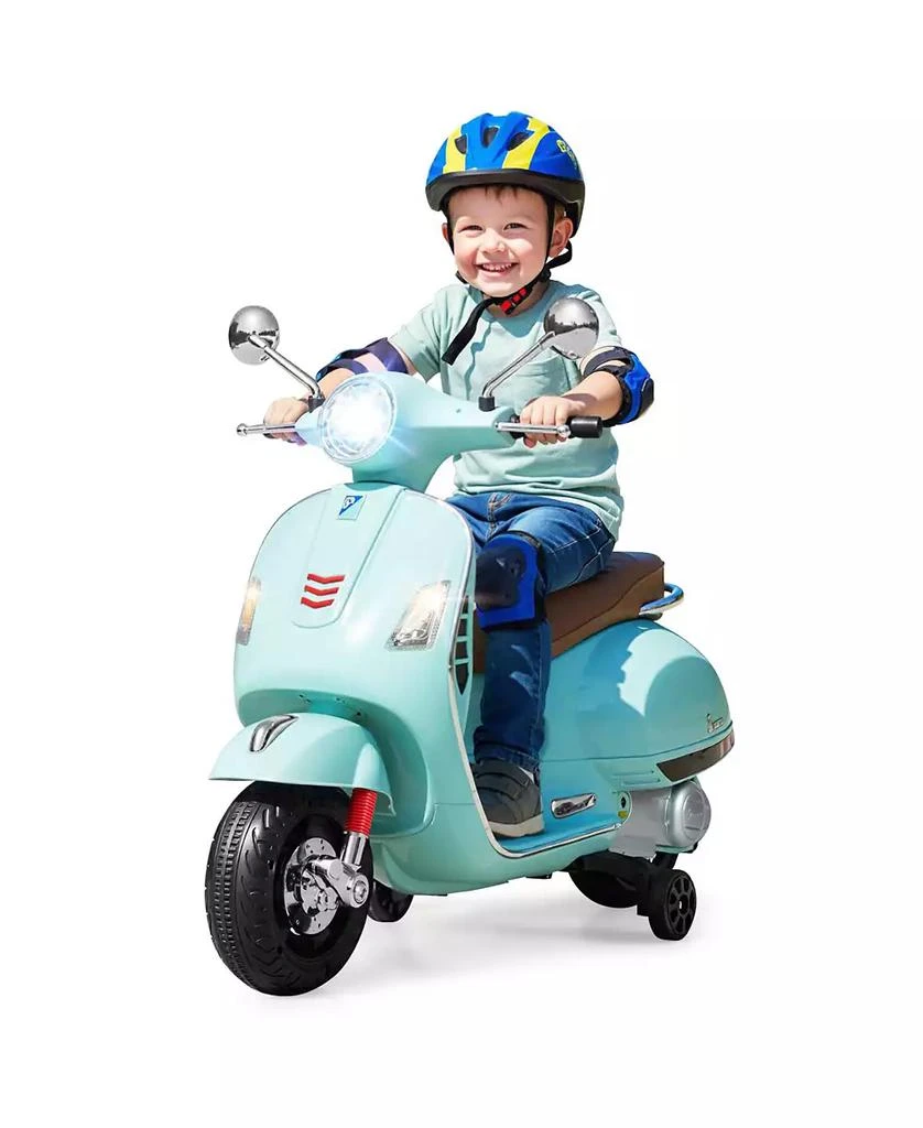 Mecale 12V Kids Electric Motorcycle Licensed VESPA with Music and Training