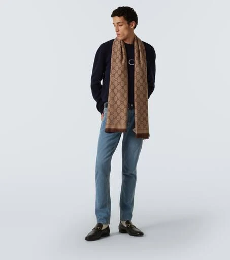Gucci GG wool jacquard scarf 4