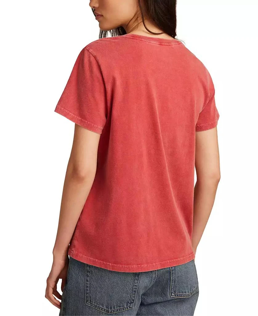 Lucky Brand Women's Cotton Studded Flag Crewneck Tee 2