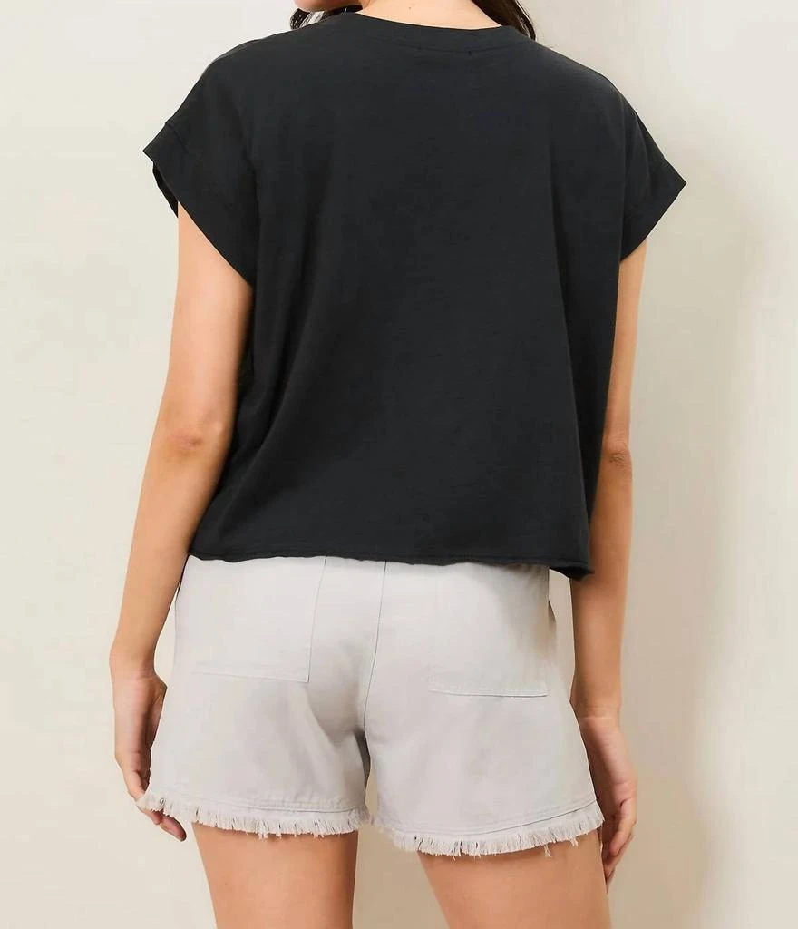 wasabi + mint Techno Suave Boxy Crop Top In Black 2