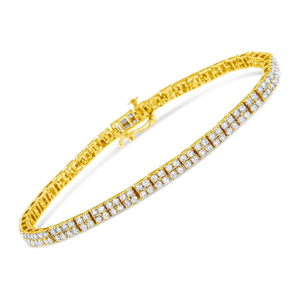 Haus of Brilliance 14K Yellow Gold Plated .925 Sterling Silver 3.0 Cttw Diamond Link Bracelet 2