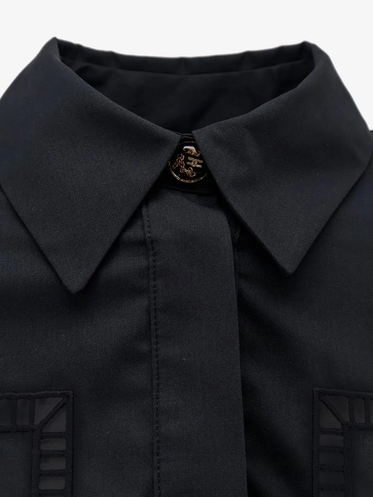 ELISABETTA FRANCHI Kemeja cotton shirt with embroidery 3