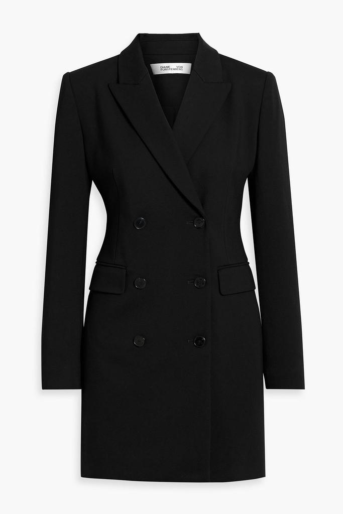 Diane von Furstenberg Virginia double-breasted crepe blazer