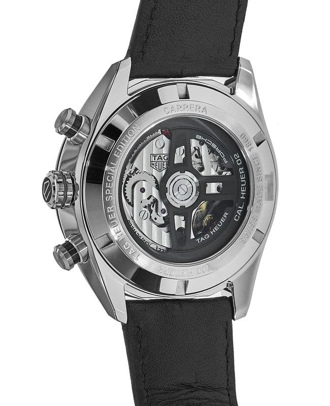 TAG Heuer Tag Heuer Carrera Chronograph Porsche Special Edition Automatic Grey Dial Leather Strap Men's Watch CBN2A1F.FC6492 4