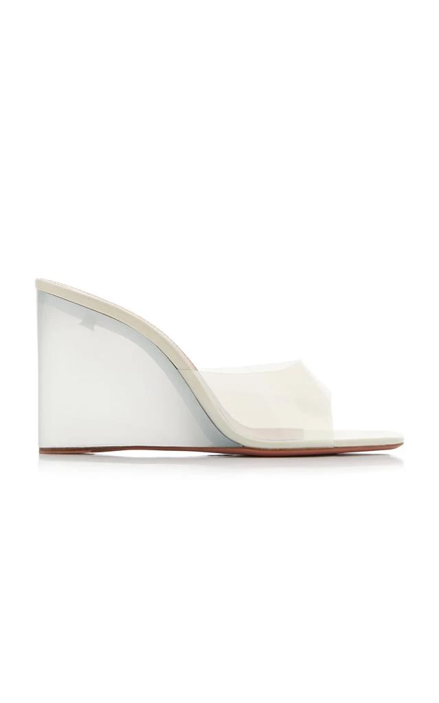 Amina Muaddi Amina Muaddi - Lupita PVC Wedge Sandals - Neutral - IT 36 - Moda Operandi 1