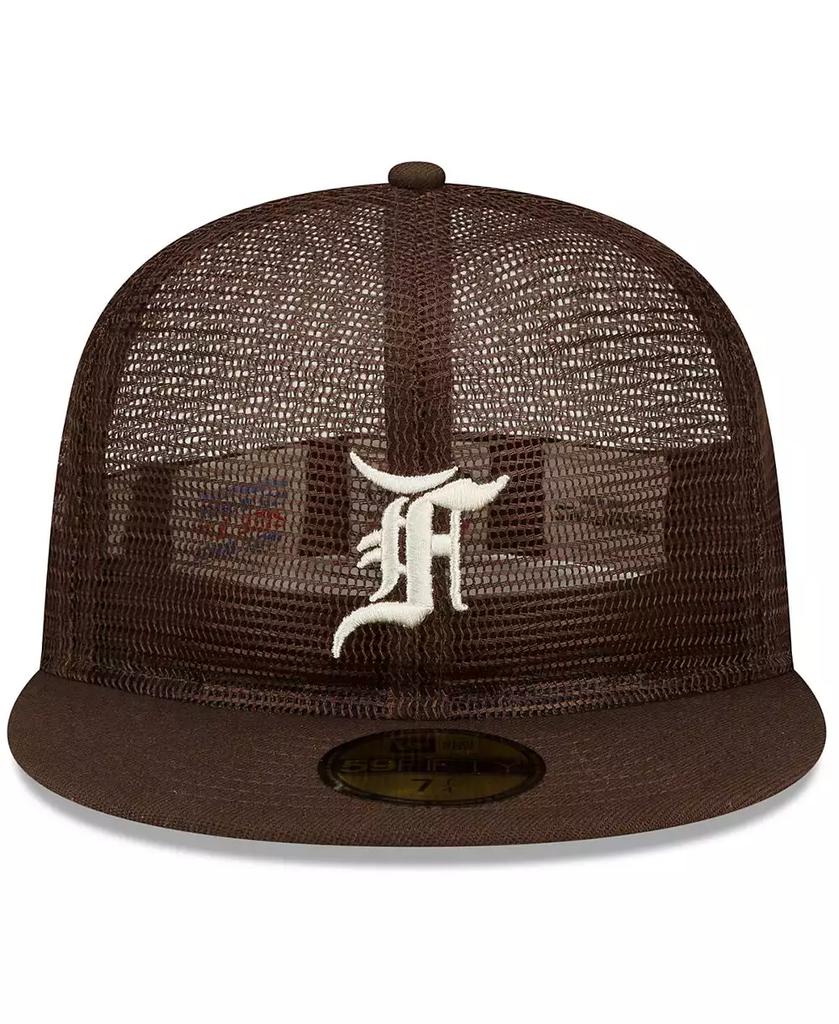 New Era Men's x Fear of God Brown Mesh 59FIFTY Fitted Hat