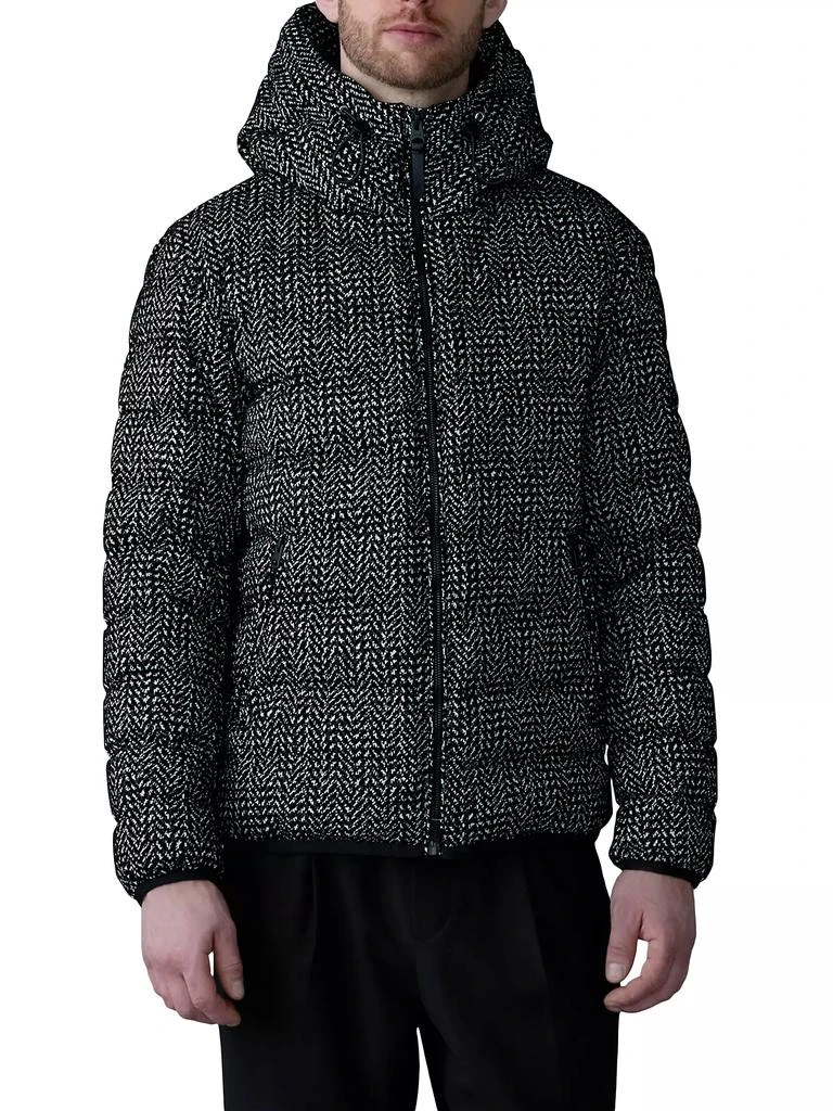 Mackage Jack Chevron &amp; Houndstooth Hooded Down Coat 3
