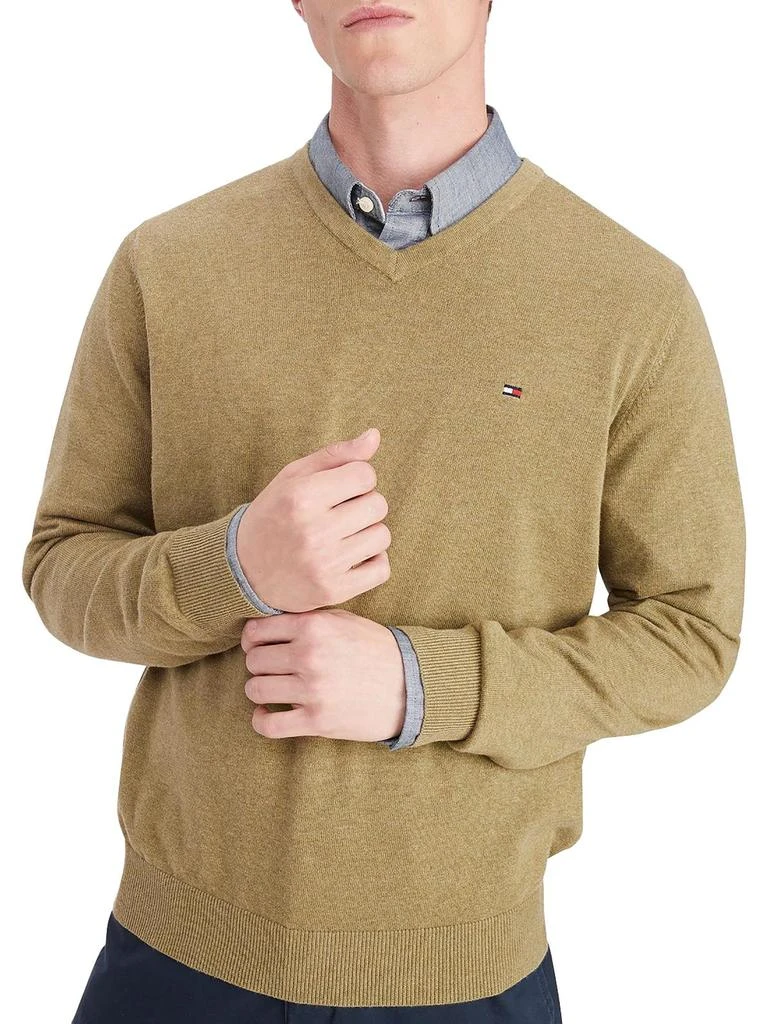 Tommy Hilfiger Mens Cotton Long Sleeves V-Neck Sweater 3