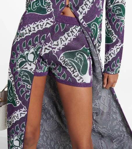 Valentino High-rise printed shorts 4